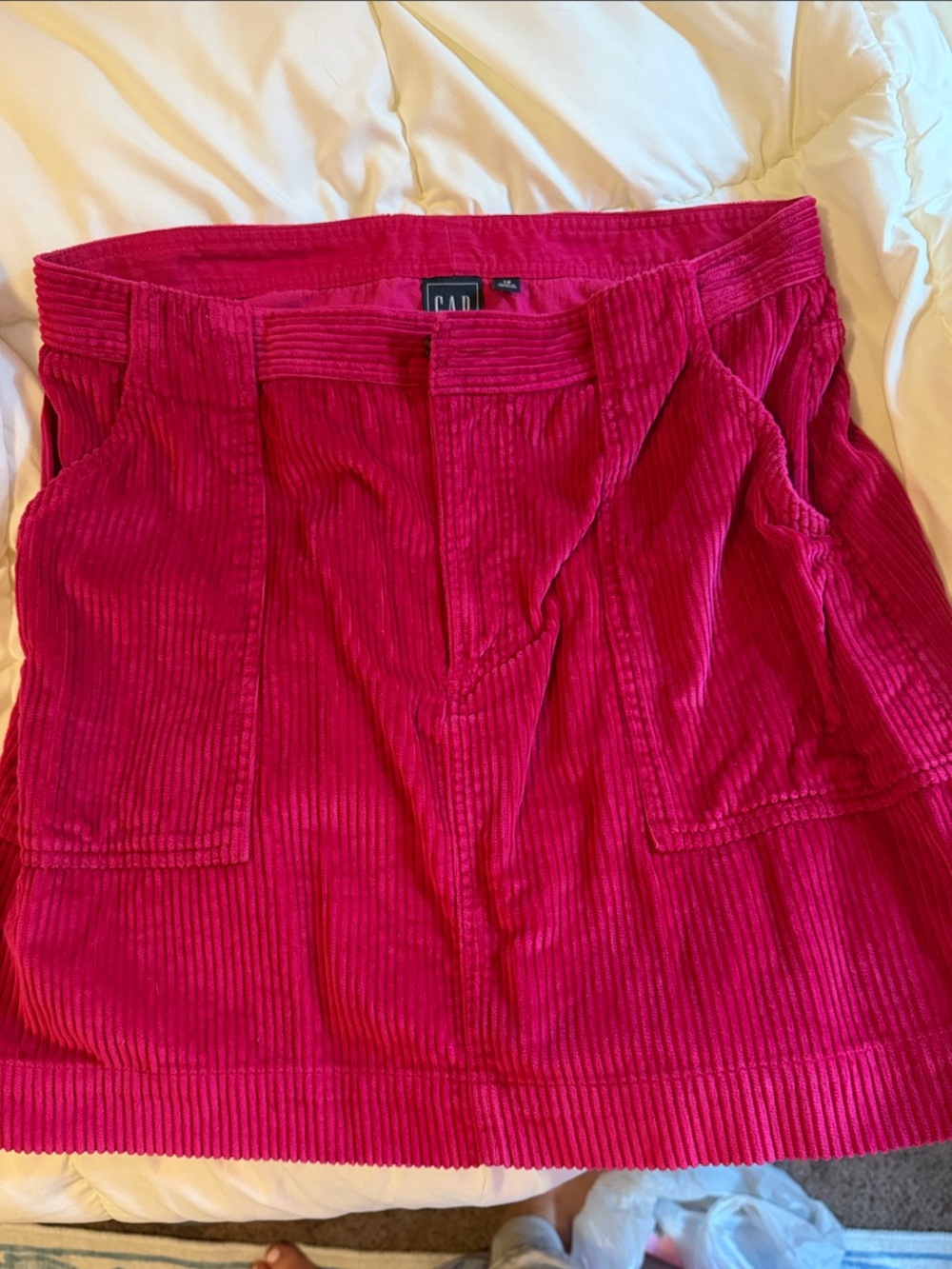 GAP Hot Pink Corduroy Mini Skirt